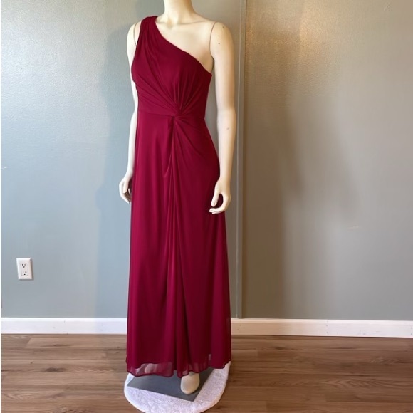 Azazie Dresses & Skirts - Azazie One-Shoulder Burgundy Dress,A8